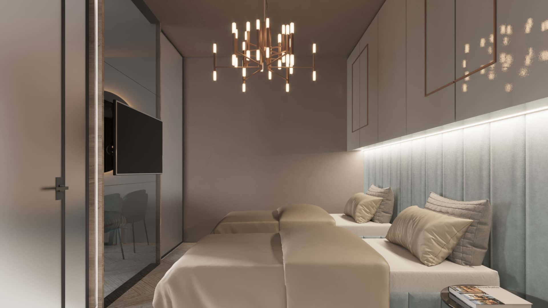 Дизайн гостевой спальни  со вторым светом